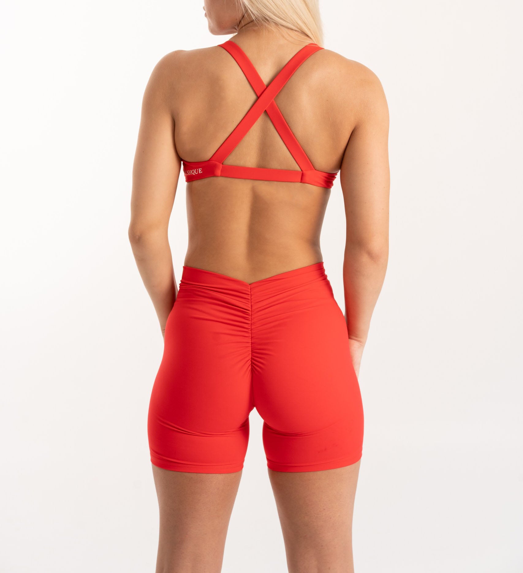 Seamline Accent Shorts Red