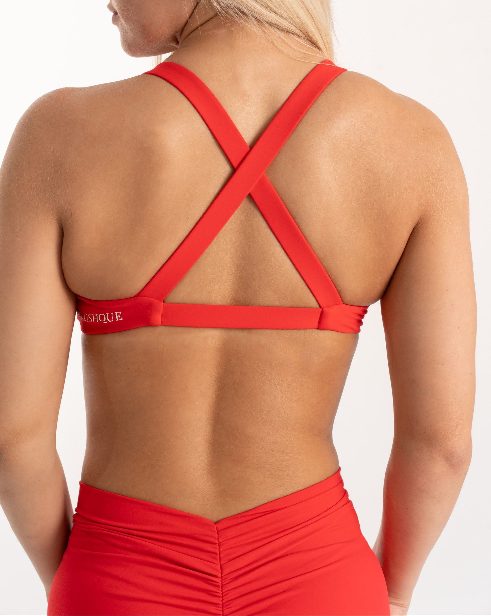 Lipstick twist bralette