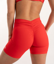 Seamline Accent Shorts Red