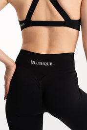 Slique Signature Leggings - Midnight Black