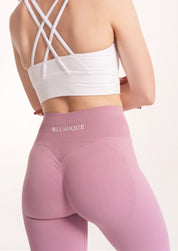 Slique Signature Leggings - Blush Pink