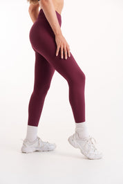 Slique Signature Leggings - Sangria Red