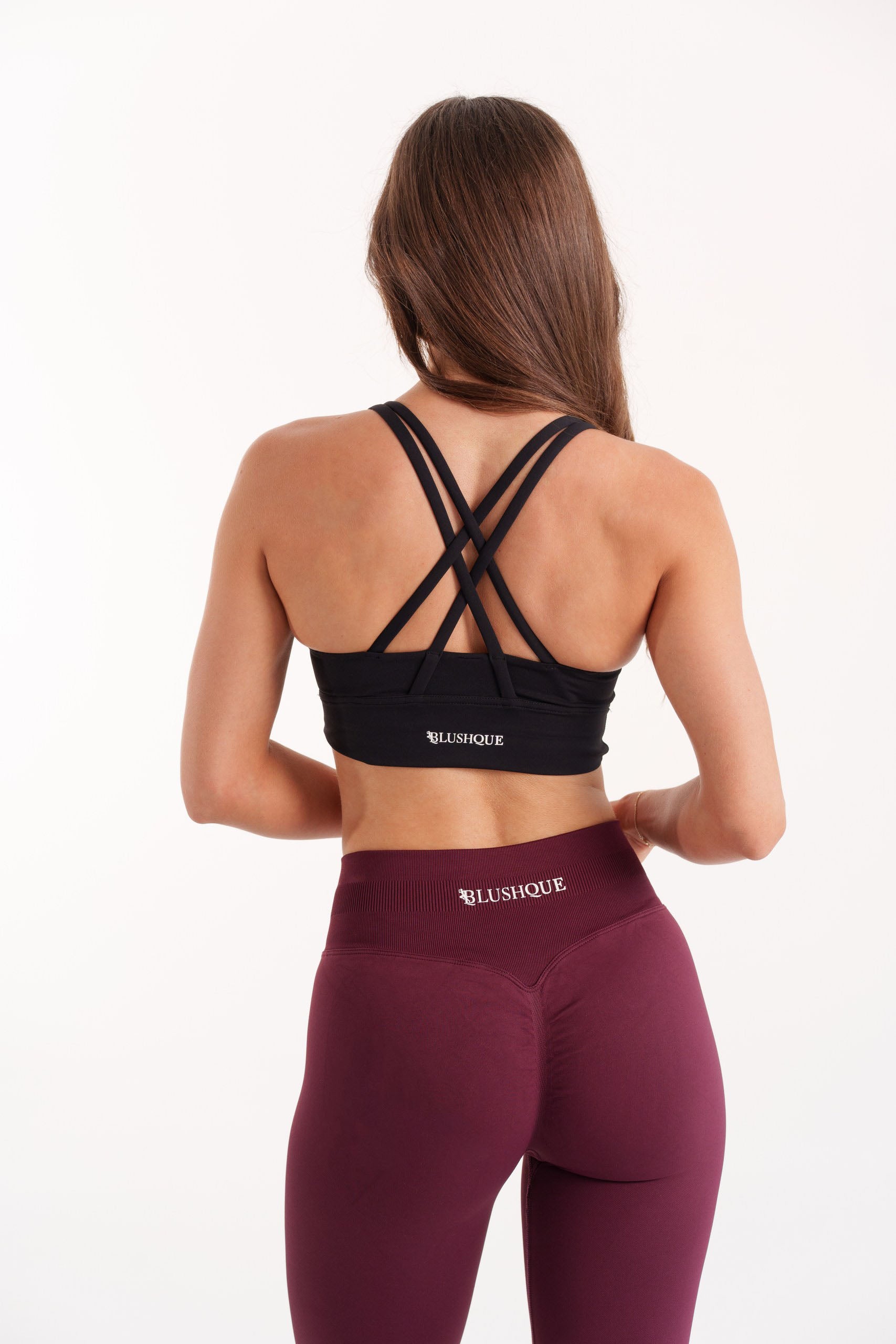 Slique Signature Leggings - Sangria Red