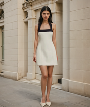 block Blanc Halter Dress