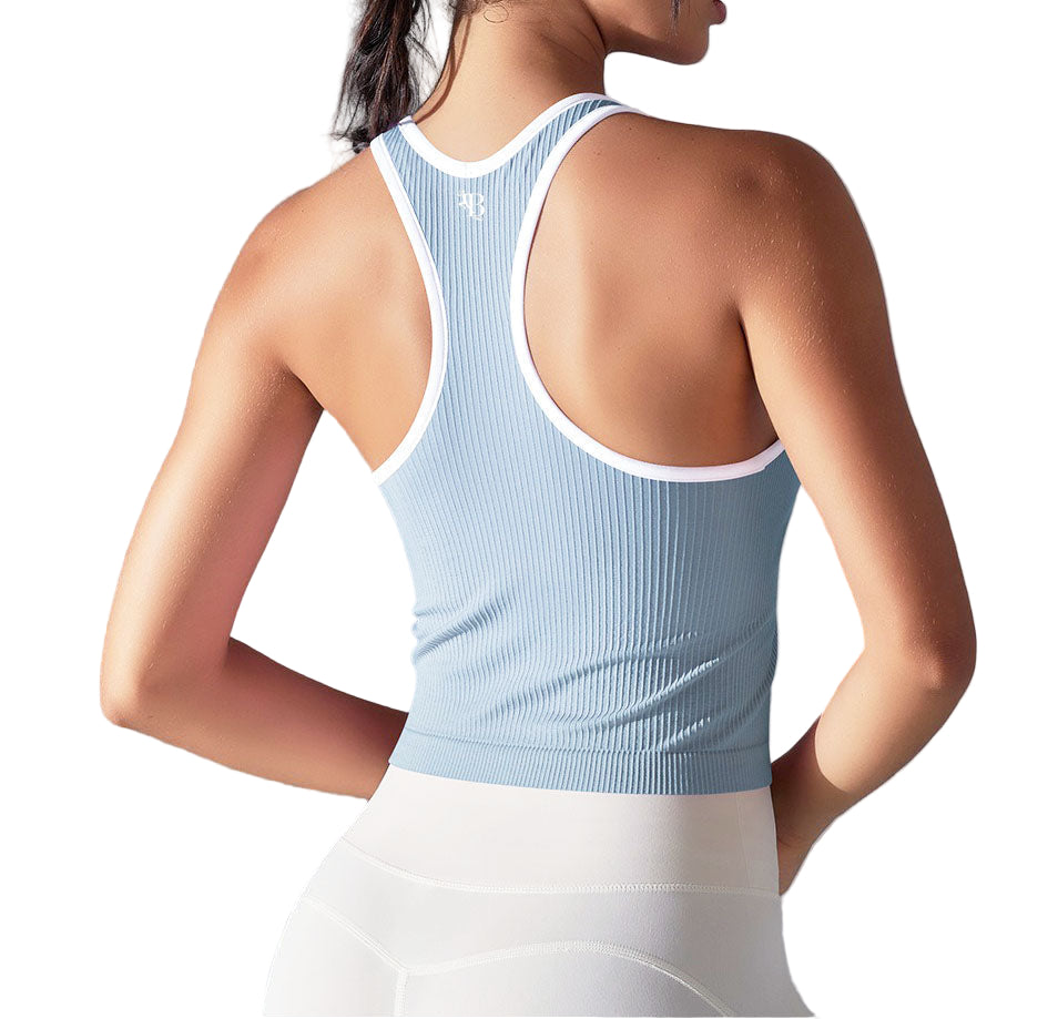 Powder Blue Rib Tank