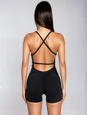 Backless noir bodysuit