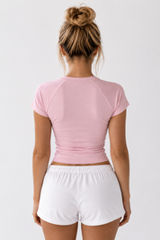 Seamless Workout T-shirt - Rose Cloud