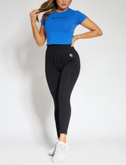 blushque logo tee electric blue