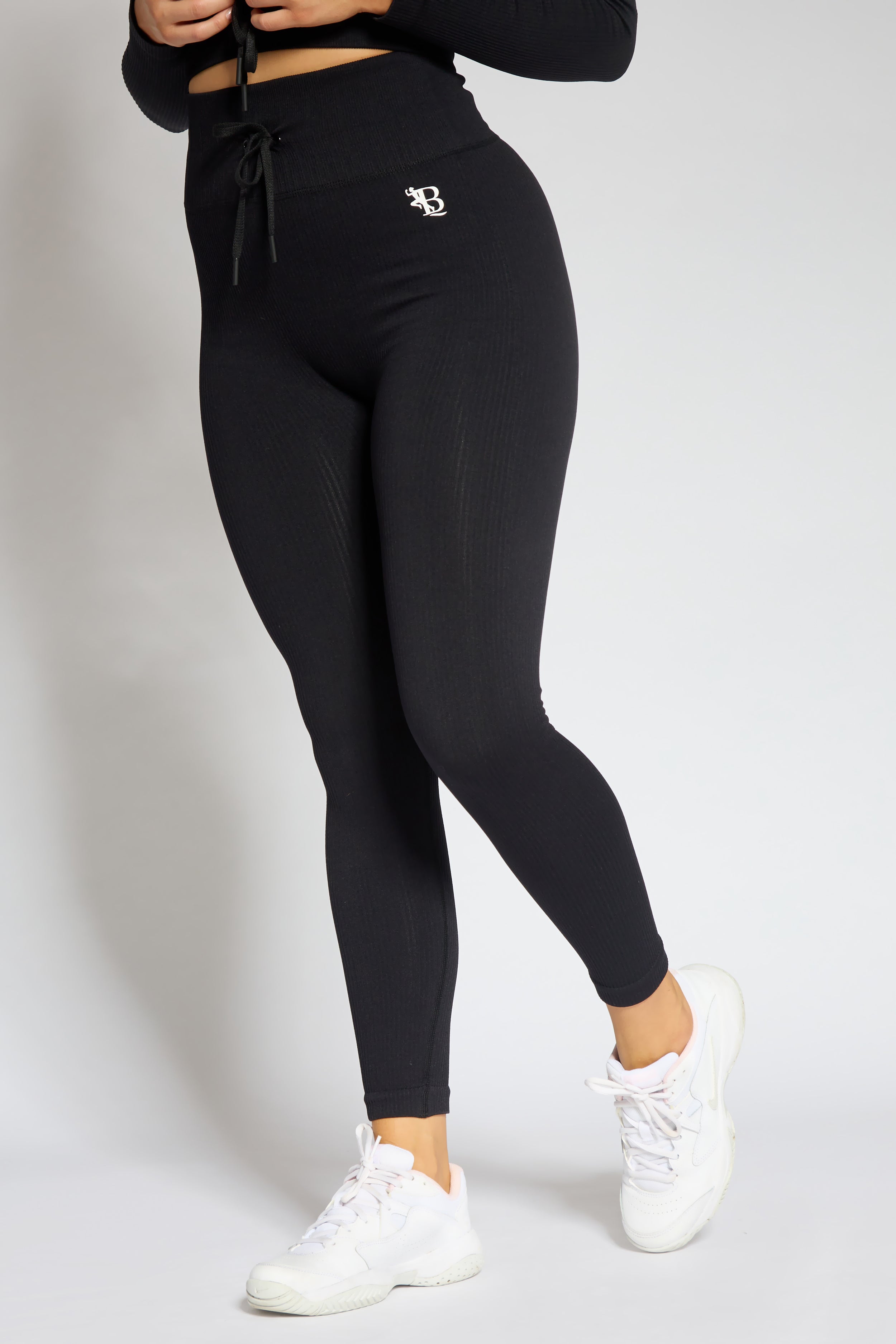 Galaxy Ribbed Noir Leggings