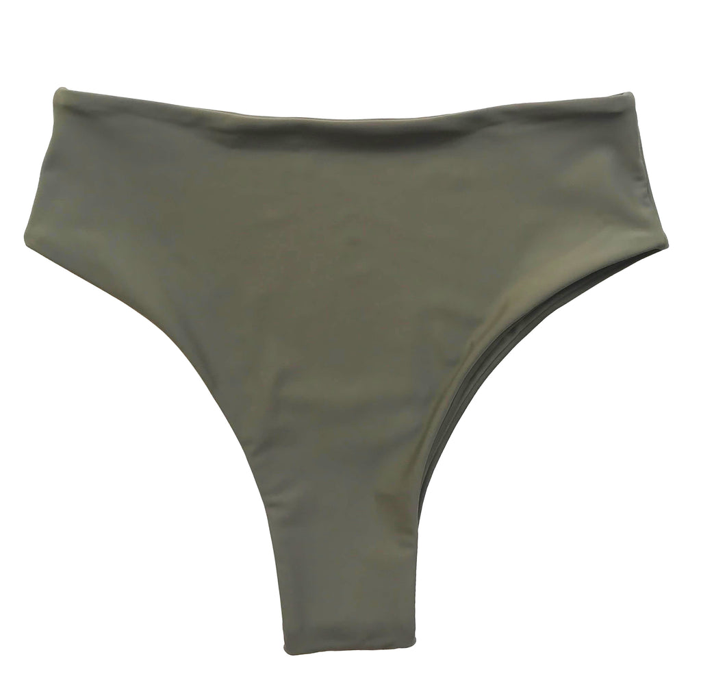 HIGH WAIST BOTTOMS IN SEAWEED GREEN