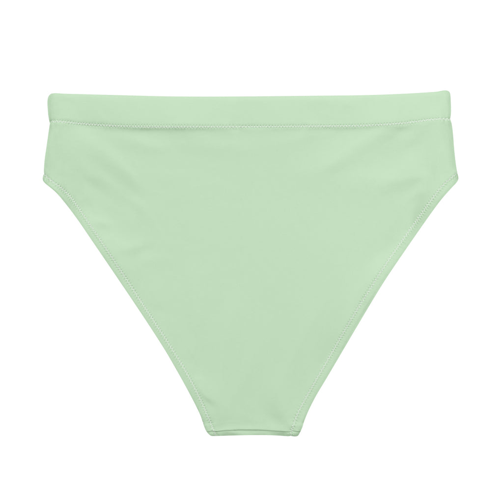 Avacado green high-waisted bikini bottom