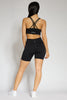 Contour scrunch shorts black