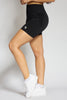 Contour scrunch shorts black