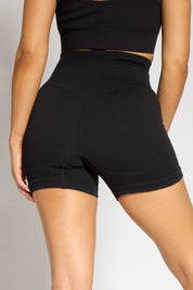 galaxy ribbed shorts black