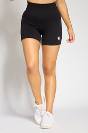 galaxy ribbed shorts black