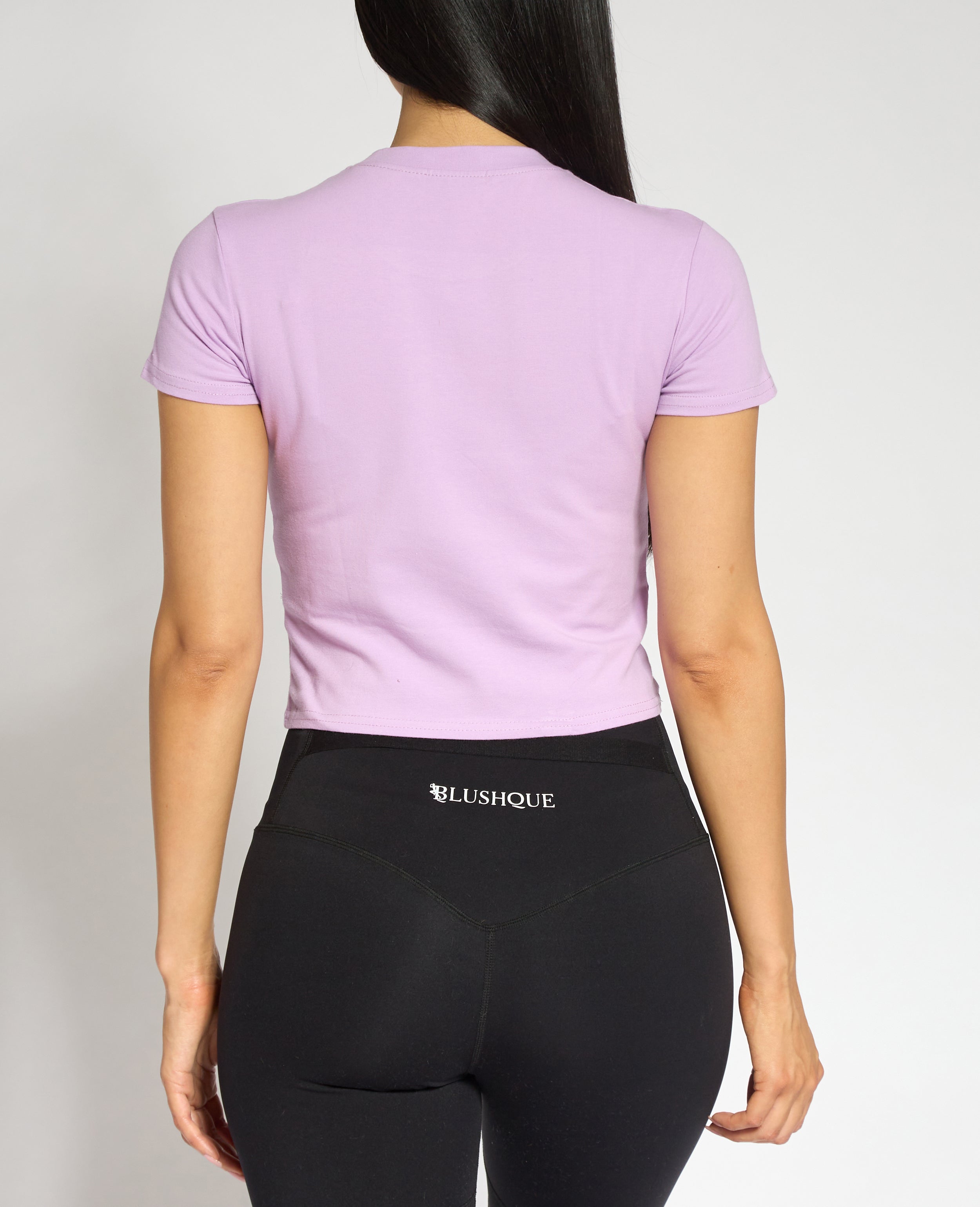 blushque logo tee lilac