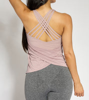 Periwinkle cross back trainer top