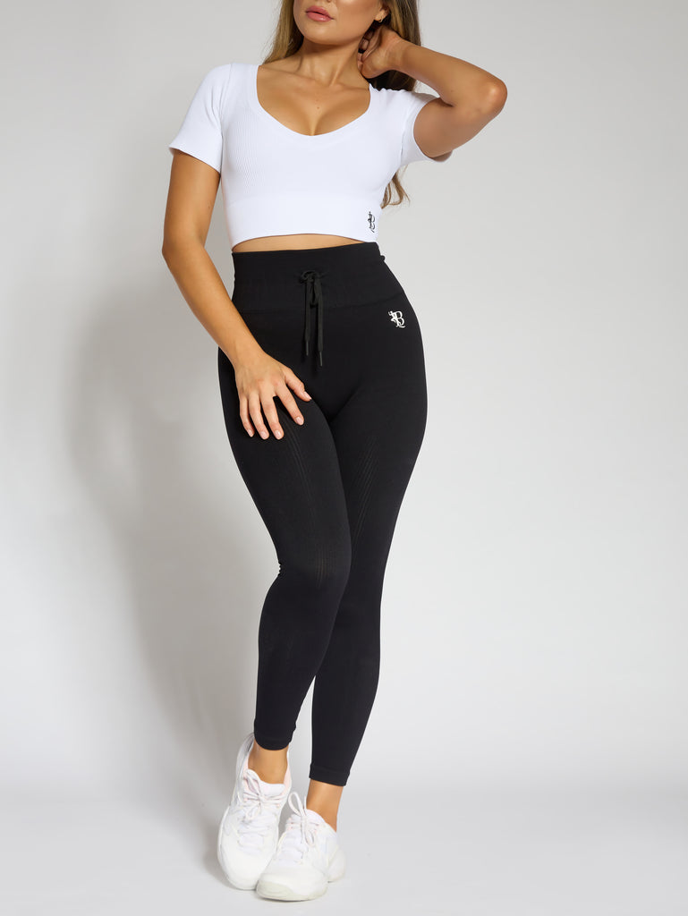 Galaxy Ribbed Noir Leggings