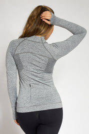 Adapt Pebble Grey sleeve top