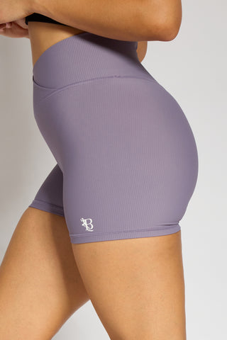 galaxy ribbed tie up shorts white